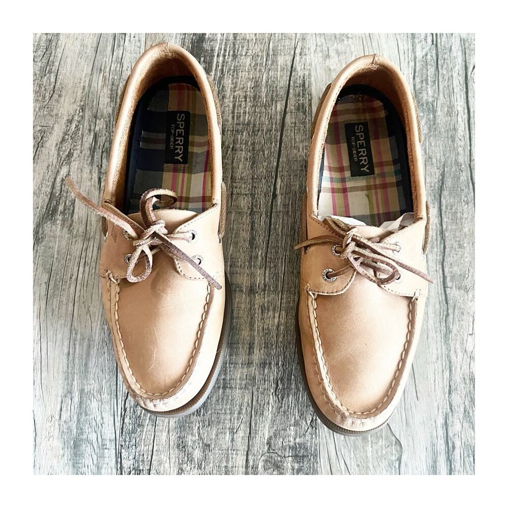 Sperry Top Sider Women’s Classic Leather Boat Shoe Size 8.5W Sahara